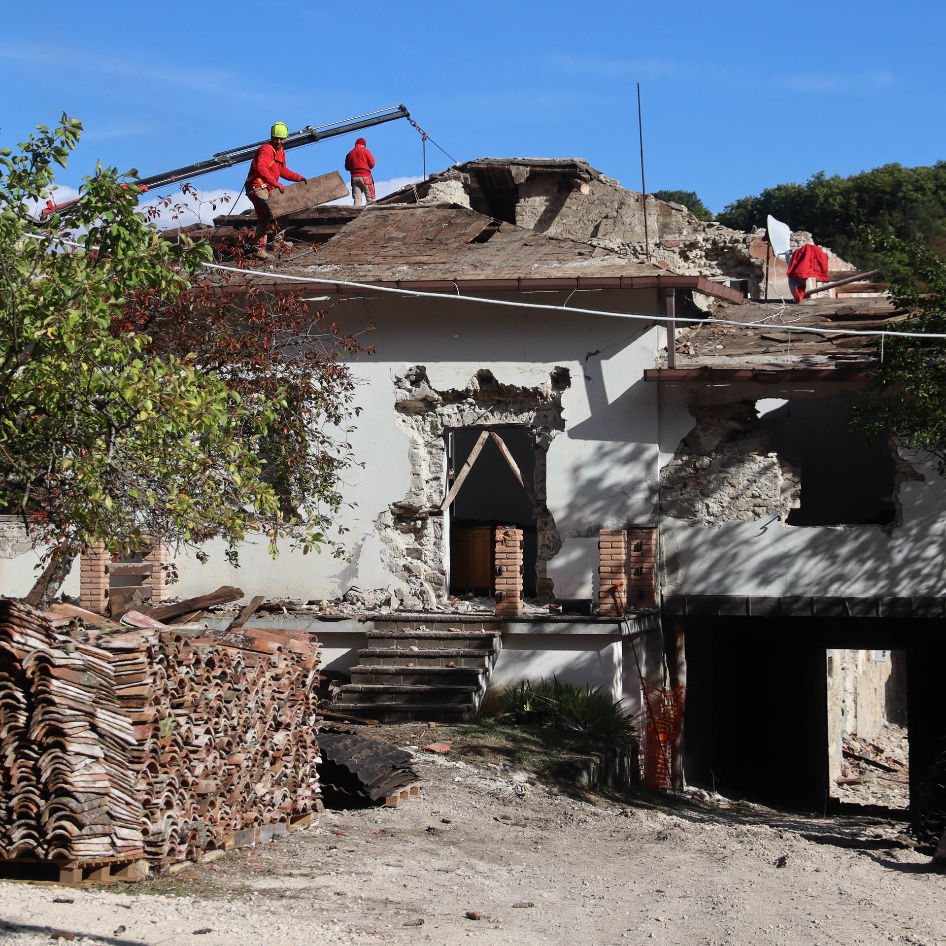 Les effets du séisme de 2016 dans les Abruzzes