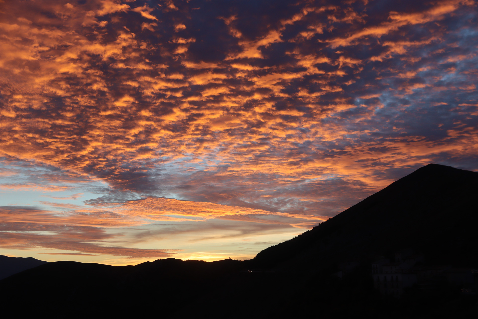 Coucher de soleil à Santo Stefano di Sessanio